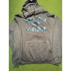 Carolina Panthers Fanatics Men’s Hooded Sweatshirt Size XL Gray NFL Front Pouch